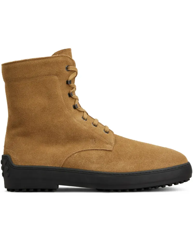 TOD'S Wildlederstiefel im Military-Look - Braun Braun