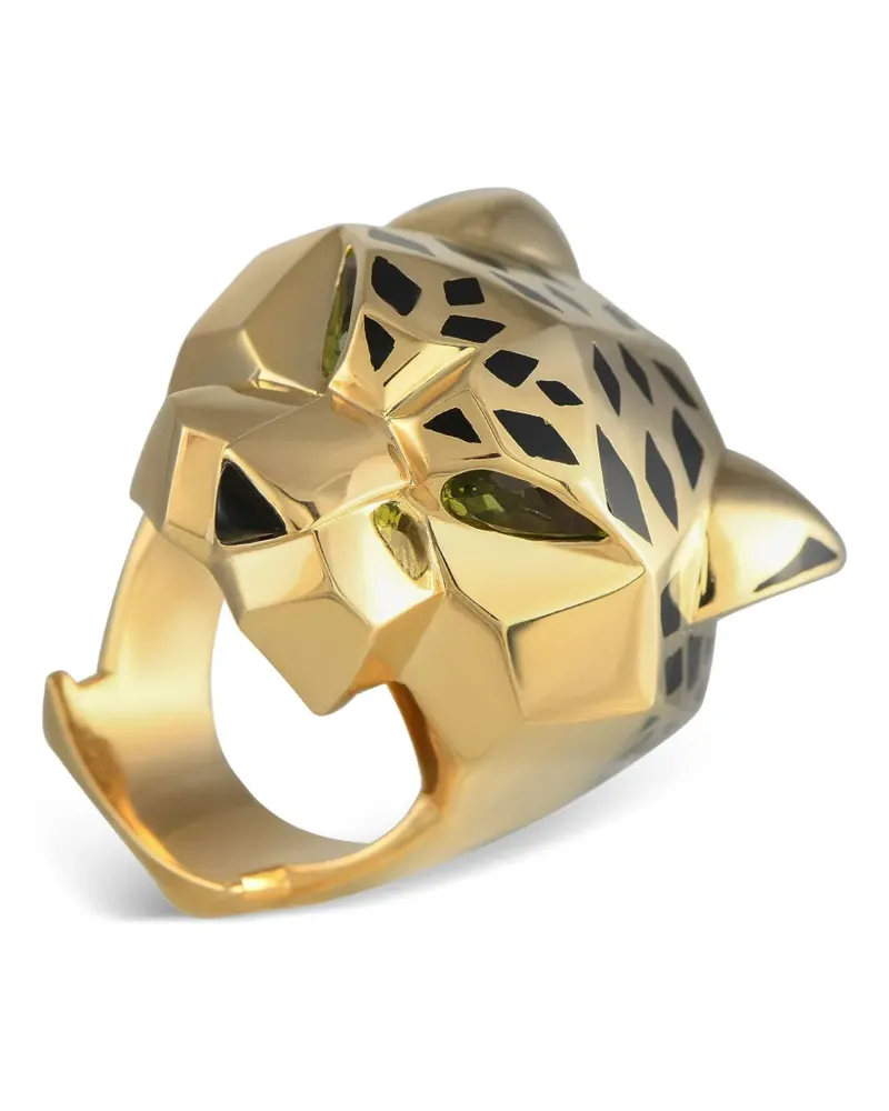 Cartier 18kt Panthère de  Gelbgoldring mit Tsavorit und Onyx Gold