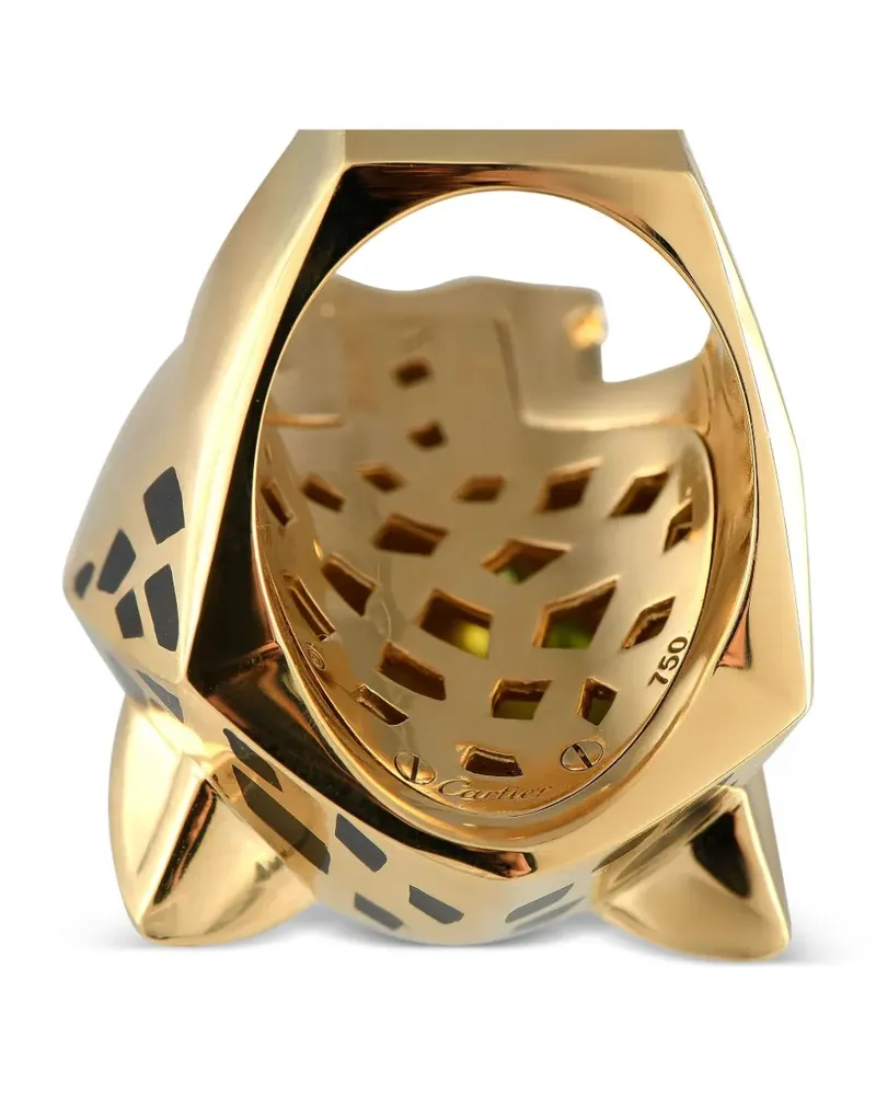 Cartier 18kt Panthère de  Gelbgoldring mit Tsavorit und Onyx Gold