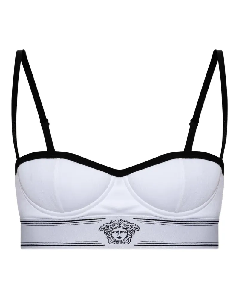 Versace BH mit Logo-Print - Weiß Weiß