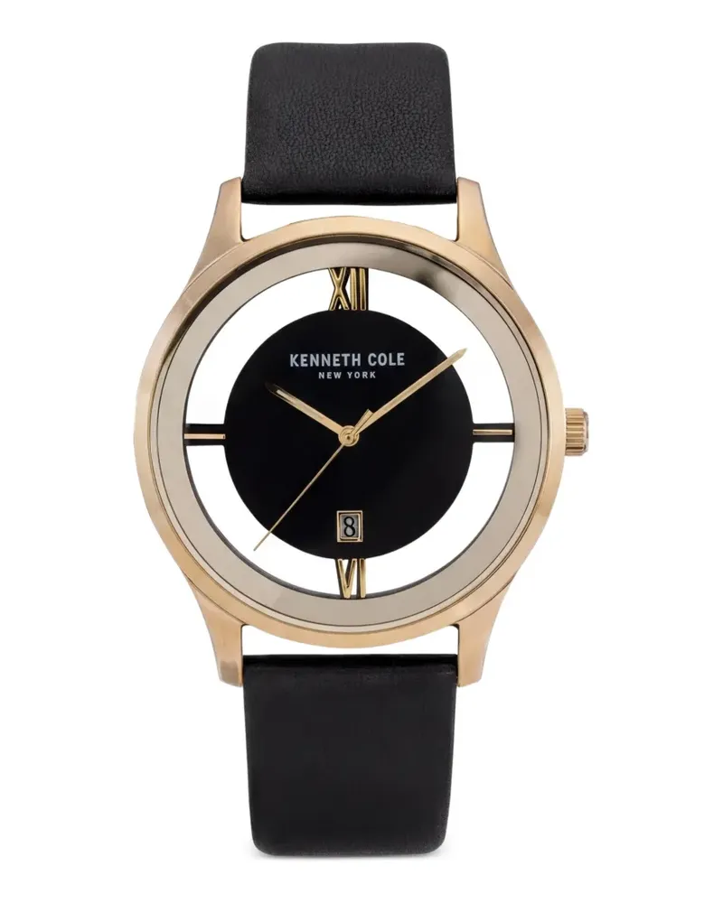 Kenneth Cole Transparente Armbanduhr 44mm - Schwarz Schwarz