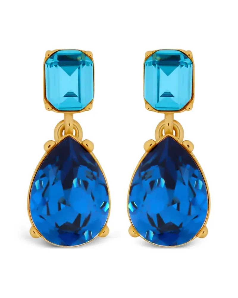 Oscar de la Renta Eckige Ohrringe mit Tropfen - Blau Blau