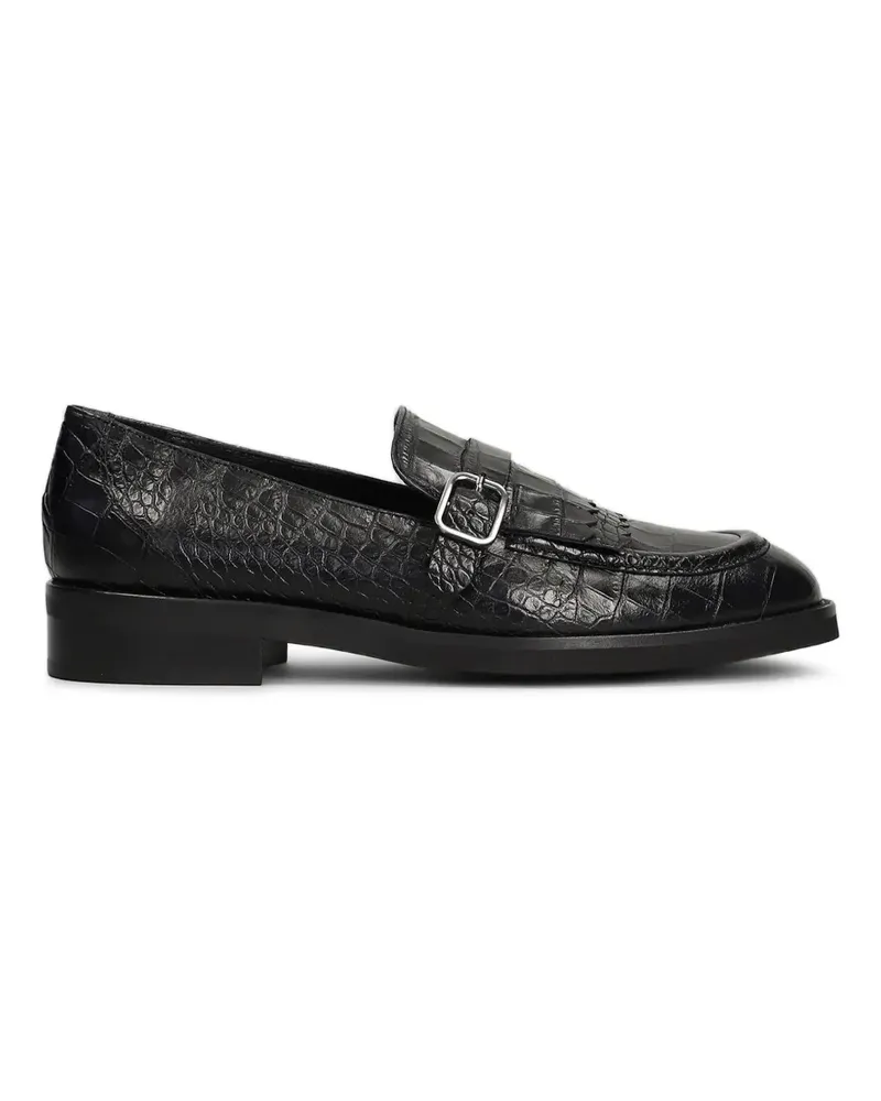Pedro Miralles Loafer mit Kroko-Effekt - Schwarz Schwarz
