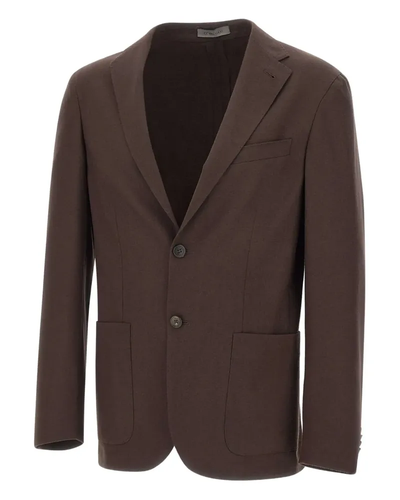 Corneliani two-button patch-pocket blazer - Braun Braun