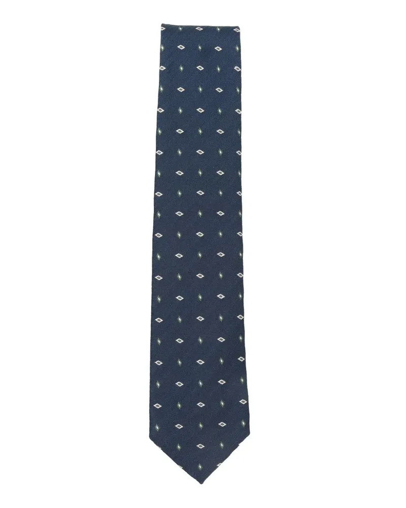 Brioni Krawatte mit Rautenmuster - Blau Blau