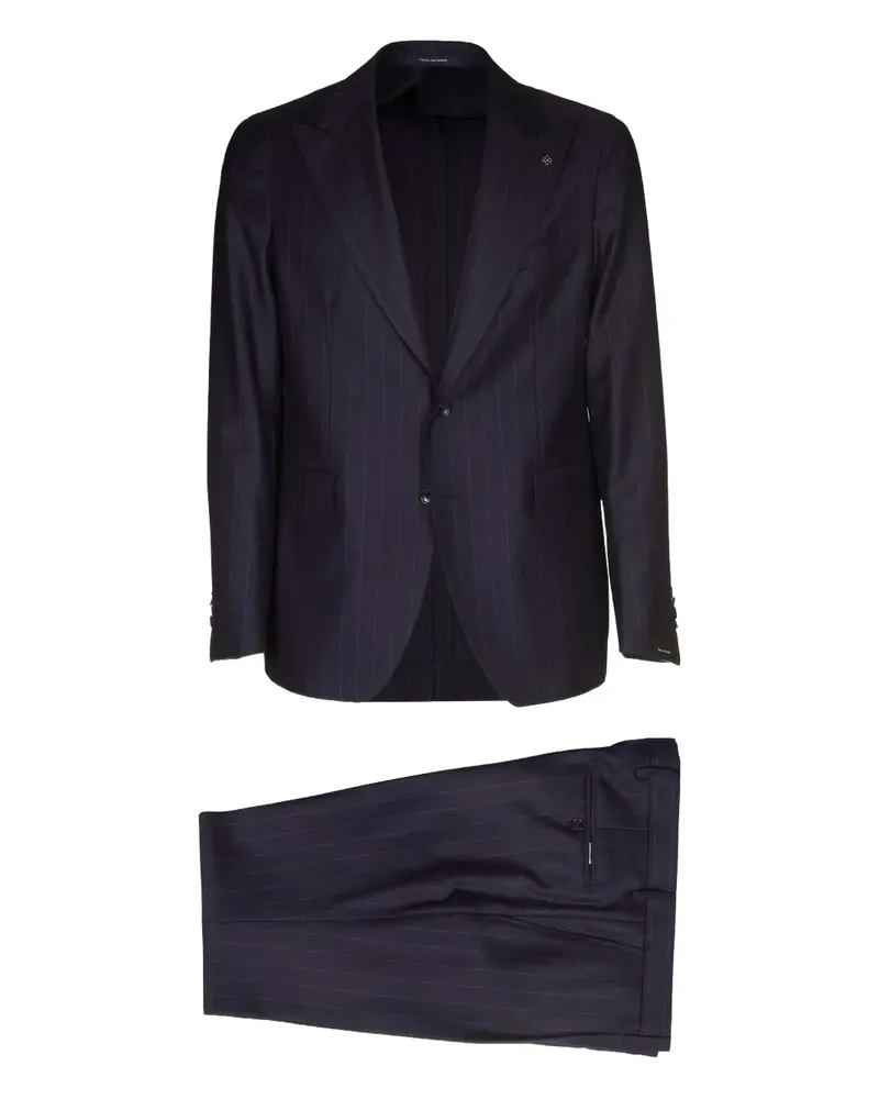Tagliatore Einreihiger Anzug mit Nadelstreifen - Blau Blau