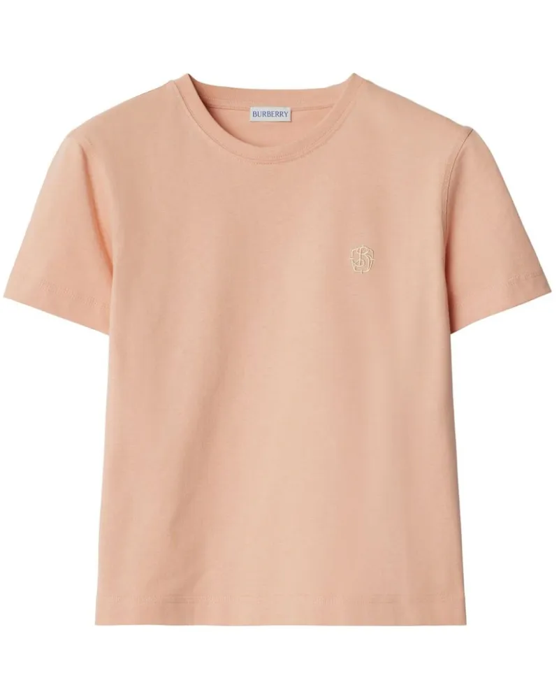 Burberry Kastiges T-Shirt - Rosa Rosa