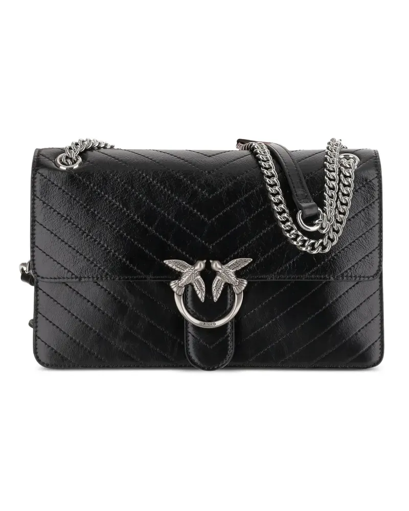 Pinko Gesteppte Classic Love Schultertasche - Schwarz Schwarz