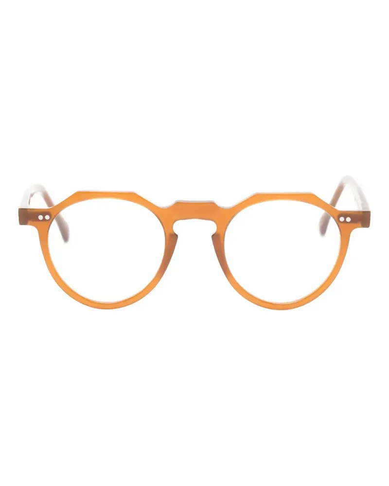Lesca C Brille mit rundem Gestell - Orange Orange