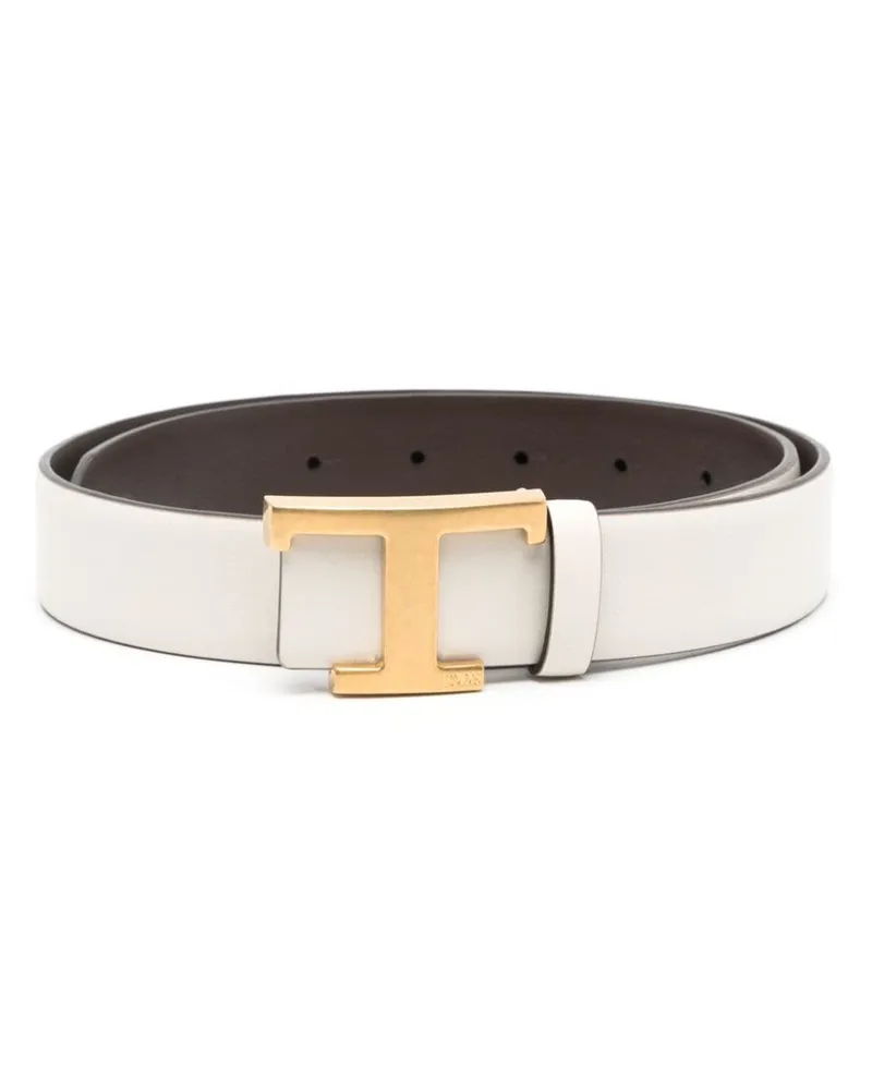 TOD'S Wendbarer T Timeless Gürtel - Weiß Weiß