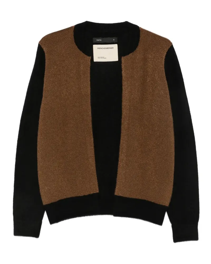 Frenckenberger Cardigan in Colour-Block-Optik - Braun Braun