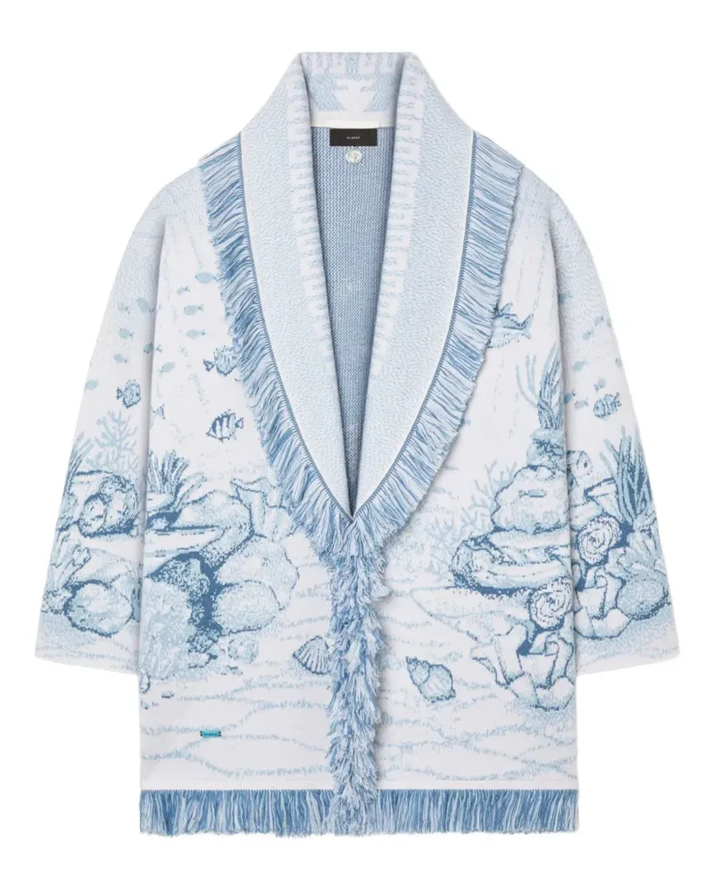 Alanui Deep in the Ocean Cardigan mit Fransen - Weiß Weiß