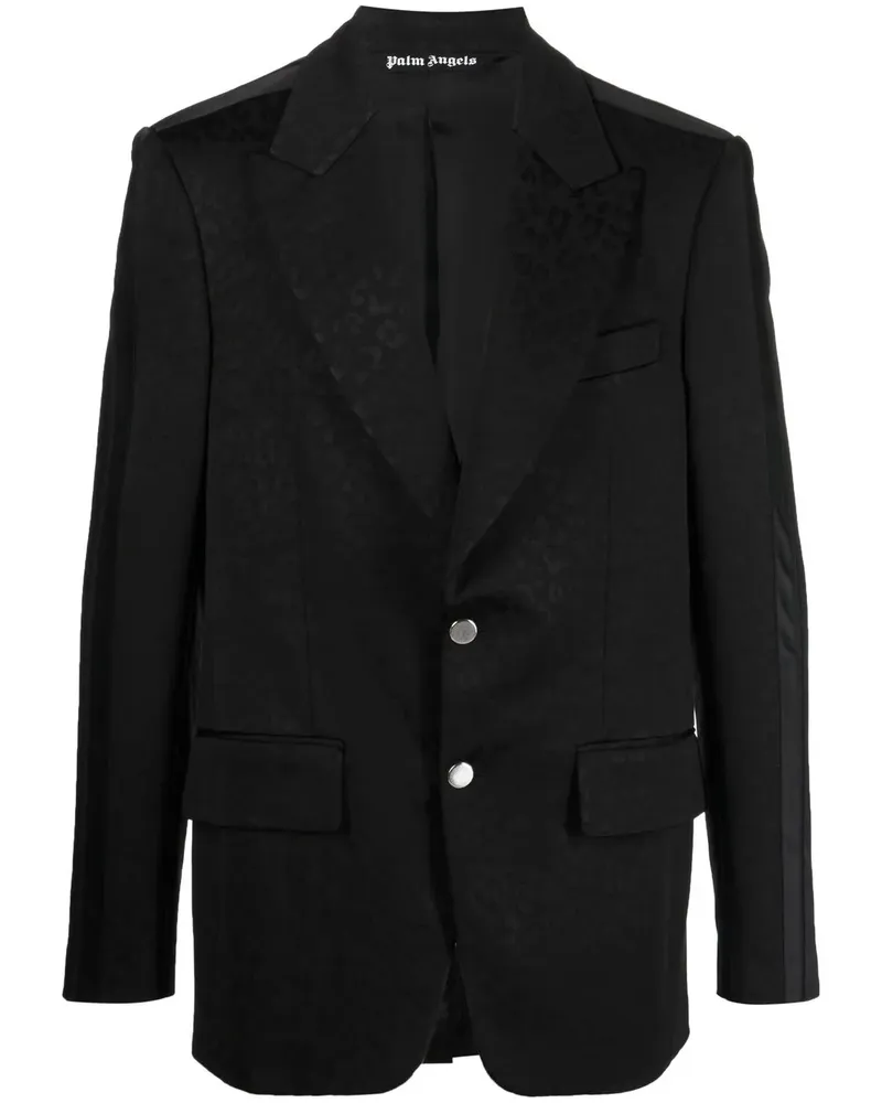 Palm Angels Sakko mit Jacquardmuster - Schwarz Schwarz