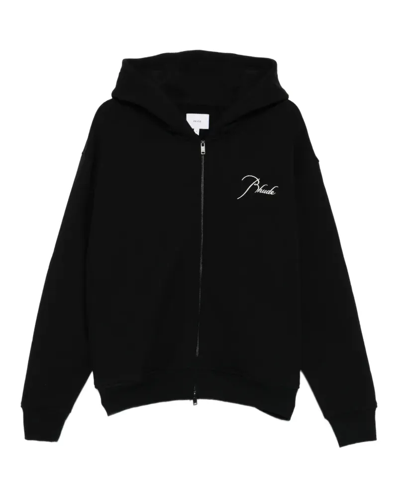 RHUDE signature zip hoodie - Schwarz Schwarz