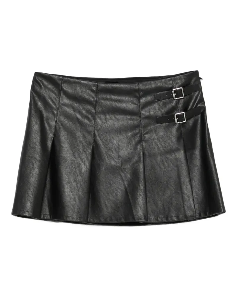 Pinko buckle-detail pleated mini skirt - Schwarz Schwarz