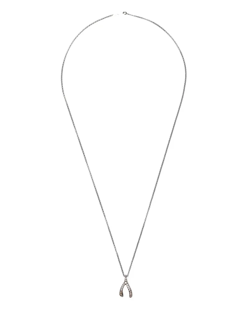 Rosa Maria Halskette aus Sterlingsilber mit Diamant - Schwarz Schwarz