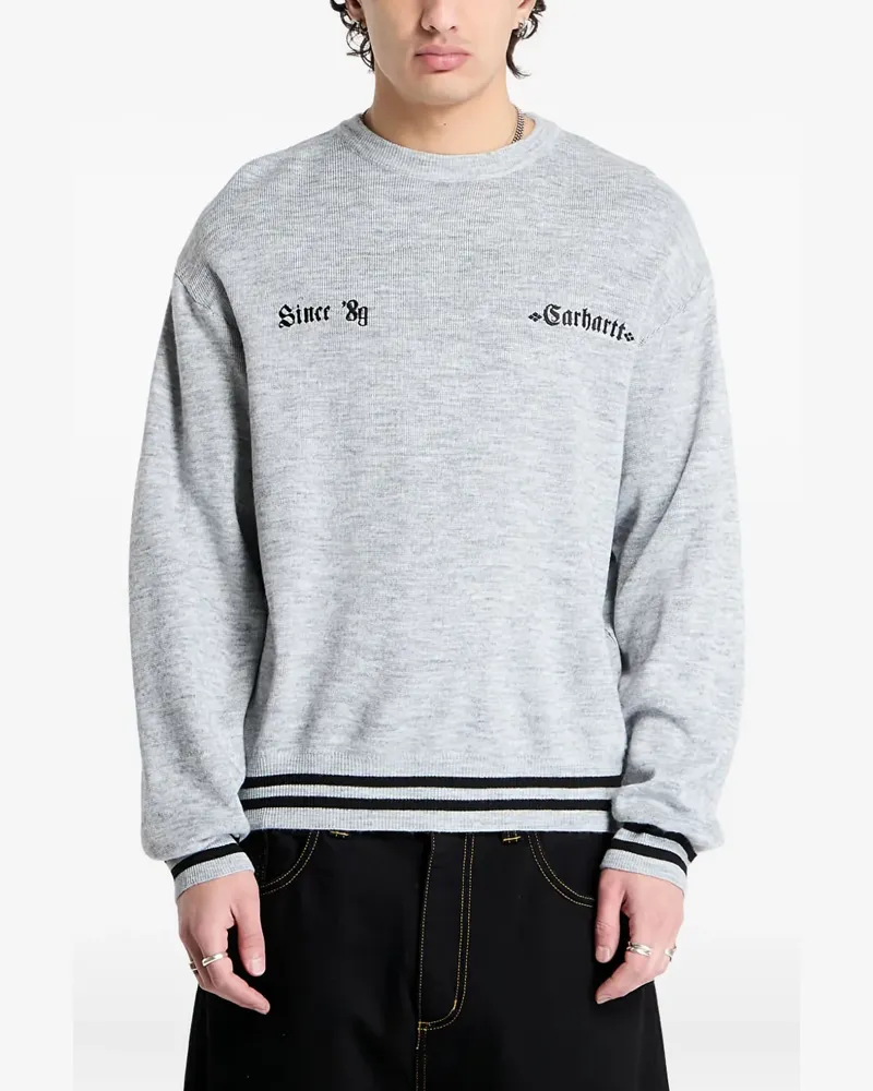 Carhartt WIP Pullover mit bestickten Bündchen - Grau Grau