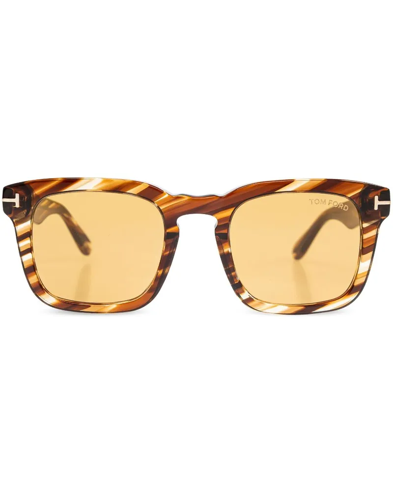 Tom Ford Sonnenbrille mit eckigem Gestell - Braun Braun