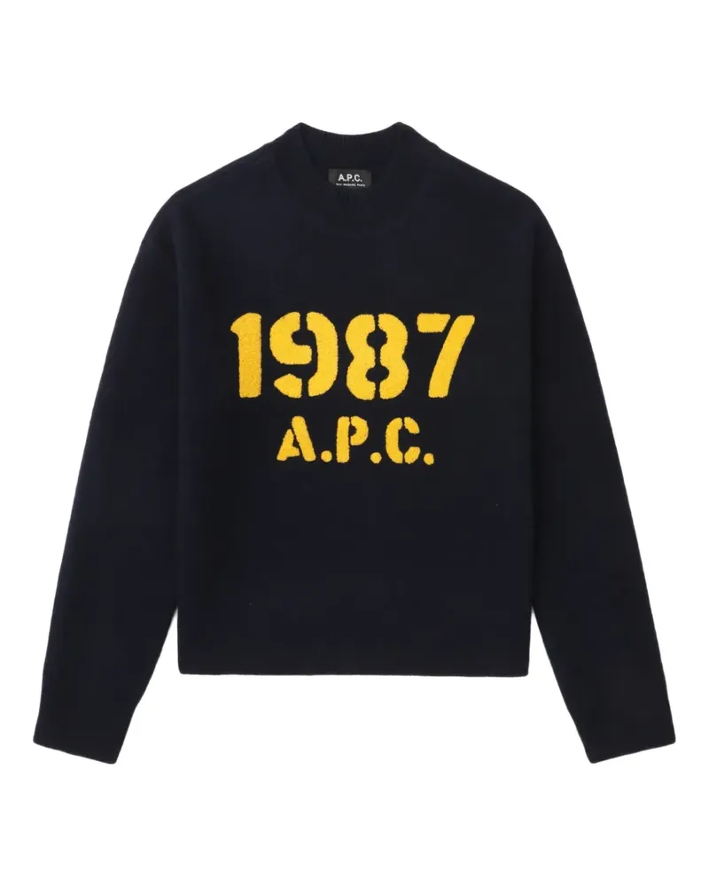A.P.C. 1987 Pullover - Blau Blau