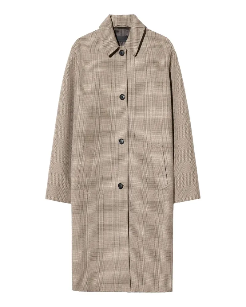 Nili Lotan Watson plaid coat - Nude Nude