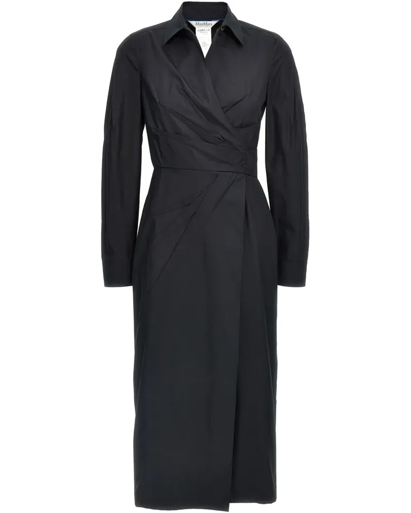 Max Mara Agrume Midikleid - Schwarz Schwarz
