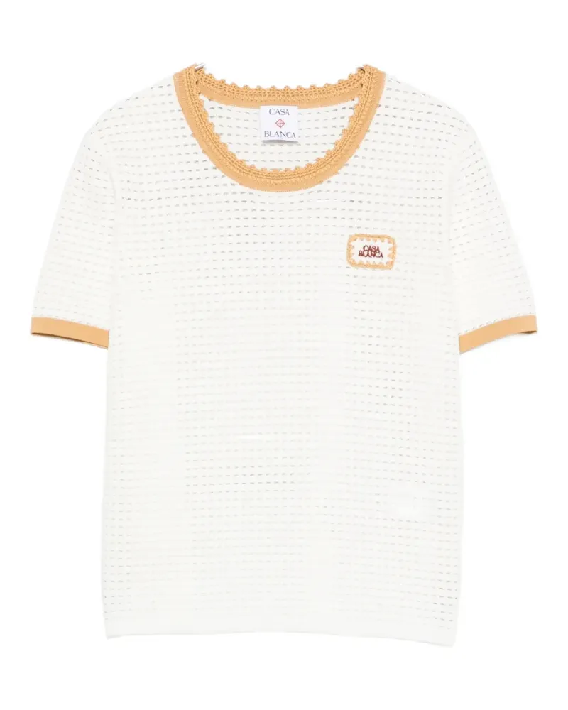 Casablanca Paris logo-patch T-shirt - Weiß Weiß