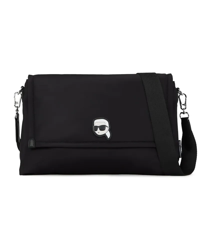 Karl Lagerfeld Große Ikon Schultertasche - Schwarz Schwarz