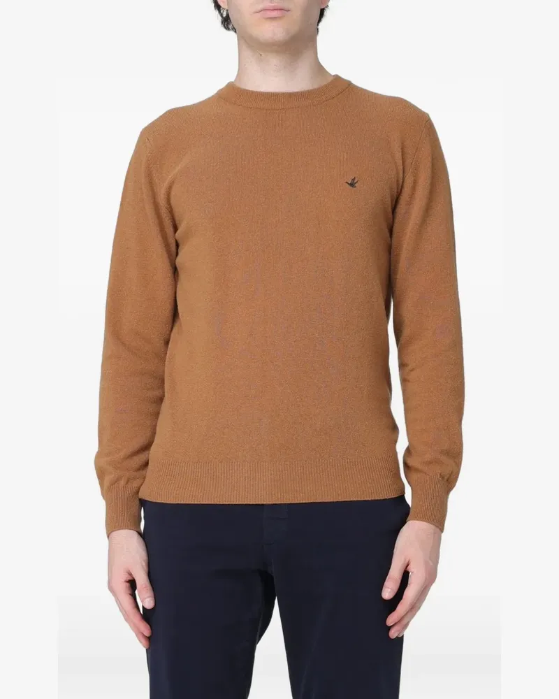Brooksfield Pullover mit Logo-Stickerei - Braun Braun