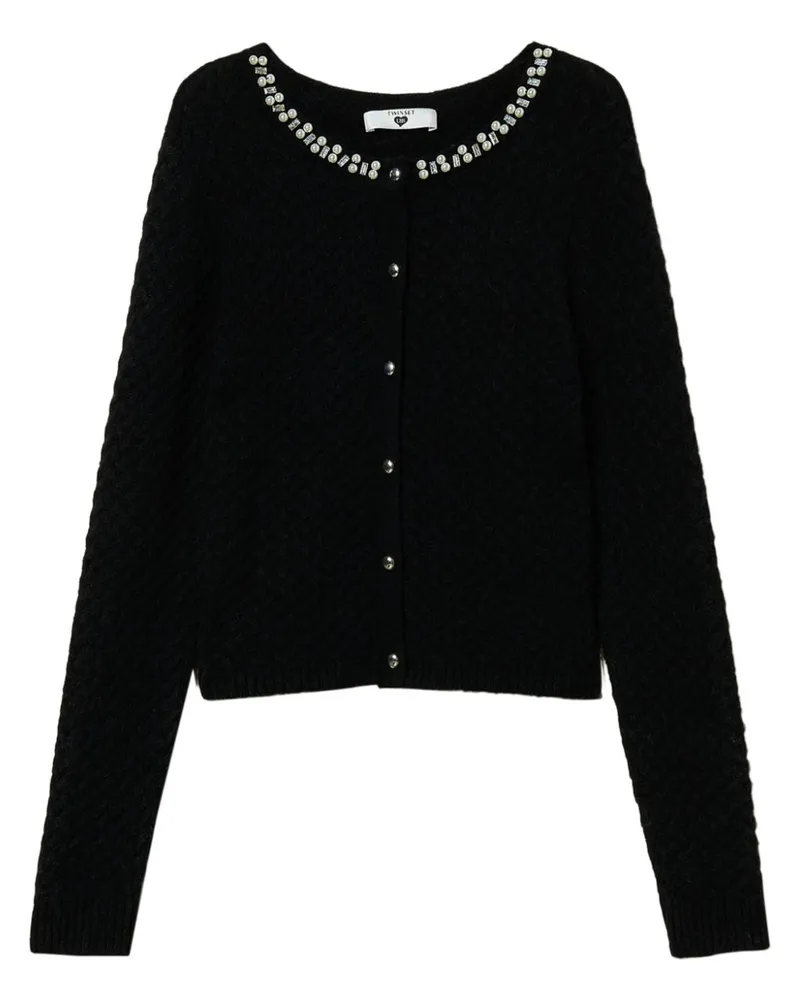 Twin-Set Bestickter Cardigan - Schwarz Schwarz