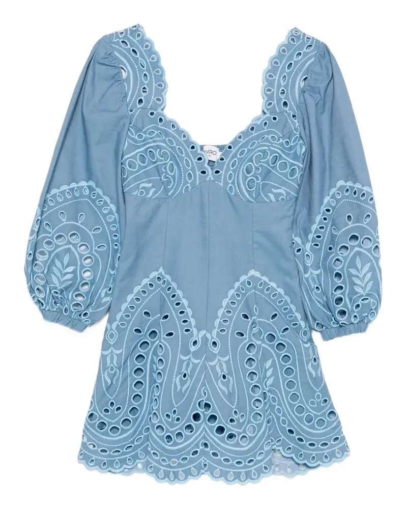 Charo Ruiz Esmare Minikleid mit Puffärmeln - Blau Blau