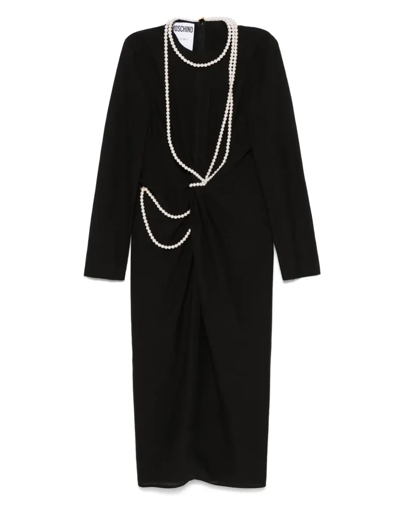 Moschino Verziertes Midikleid - Schwarz Schwarz