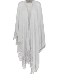 Ermanno Scervino Gestricktes Cape mit Spitzenbesatz Grau