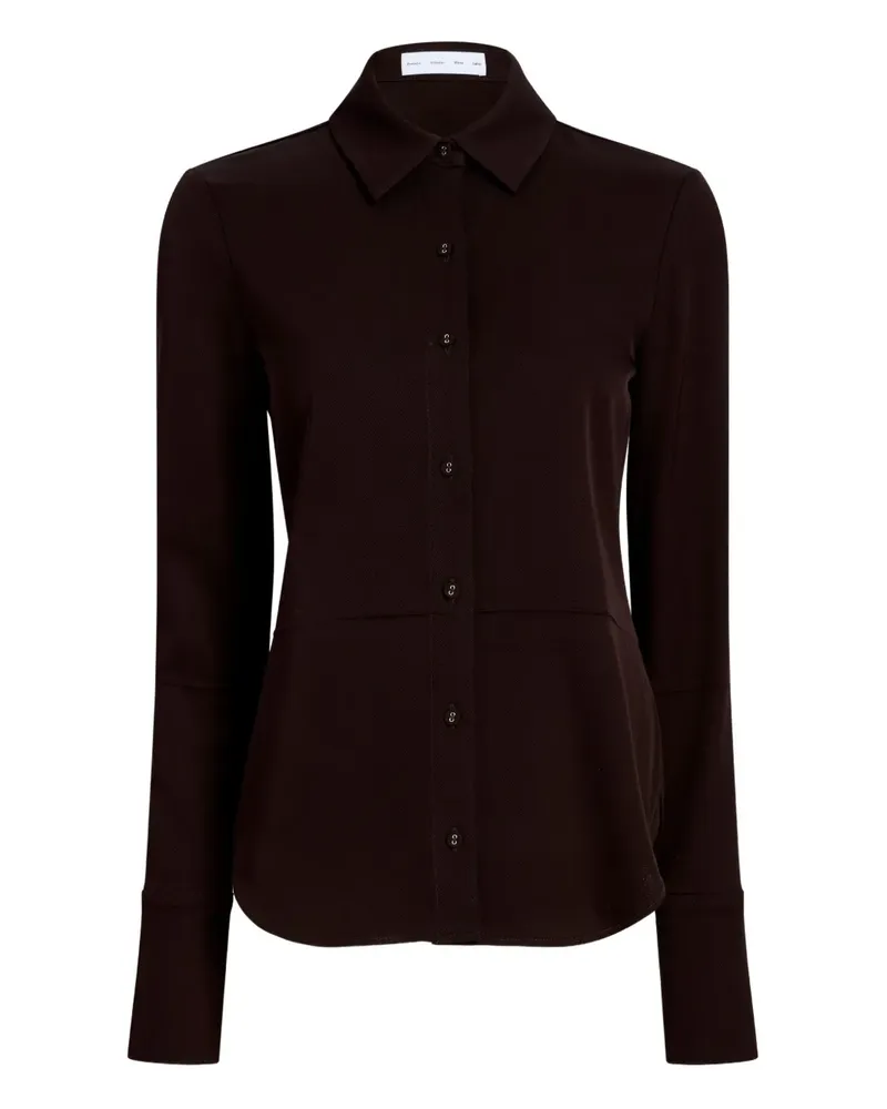 Proenza Schouler Maddi Button-down-Hemd mit Kragen - Braun Braun