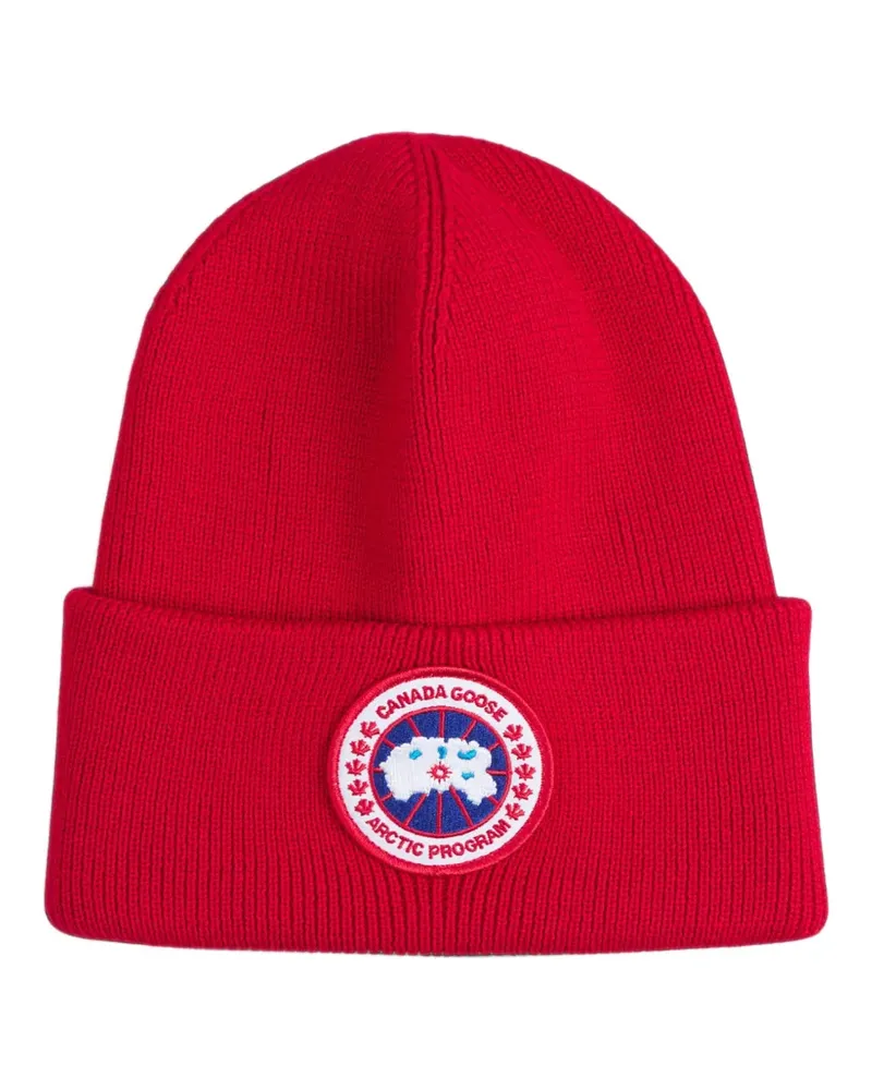 Canada Goose Arctic Toque Beanie mit Logo-Patch - Rot Rot