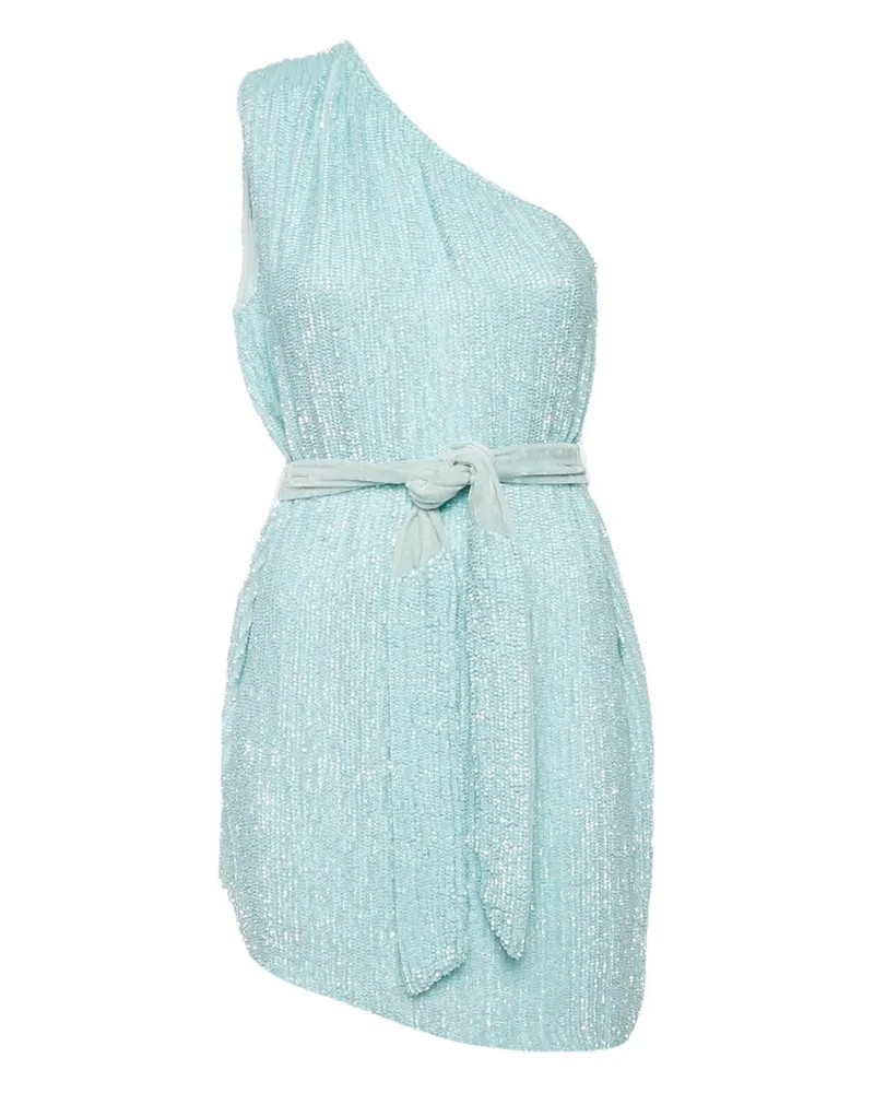 Retrofête Pre-owned One-Shoulder-Minikleid mit Pailletten - Blau Blau