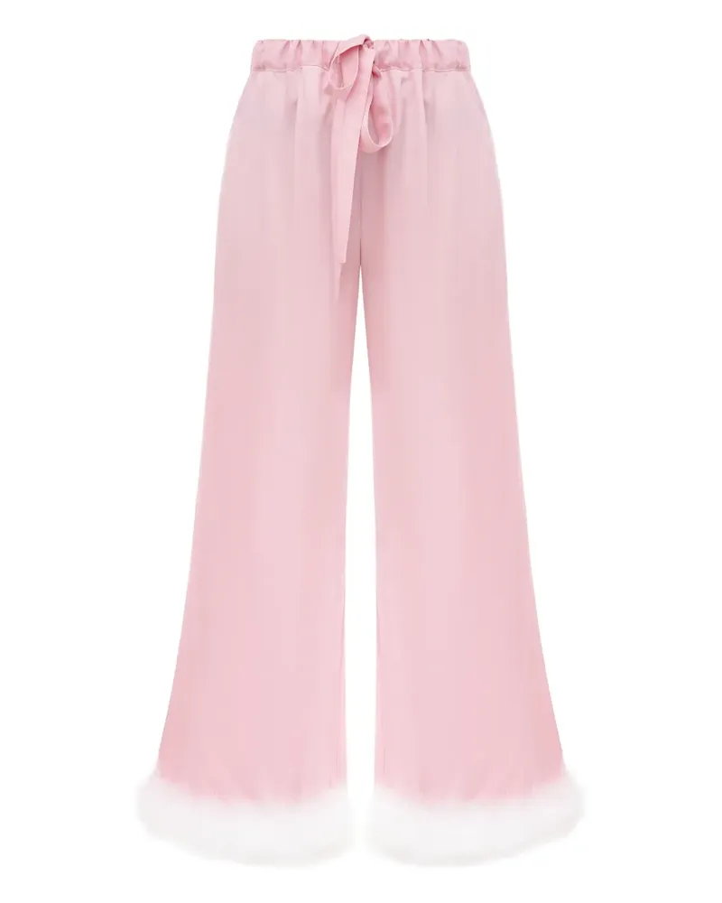 SLEEPER Bisou Bisou feather trousers - Rosa Rosa