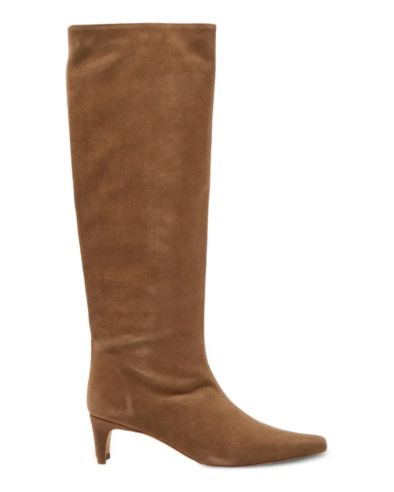 STAUD Kniehohe Stiefel aus Wildleder - Braun Braun