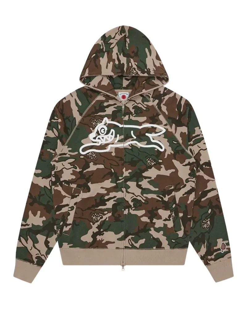 Billionaire Boys Club Caramel camouflage-print zip-up hoodie - Braun Braun