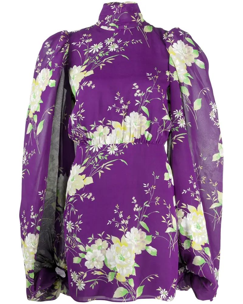 ATTICO Gobi' Minikleid mit Blumen-Print - Violett Violett