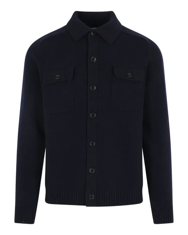 Roberto Collina button-up flap-pocket cardigan - Blau Blau