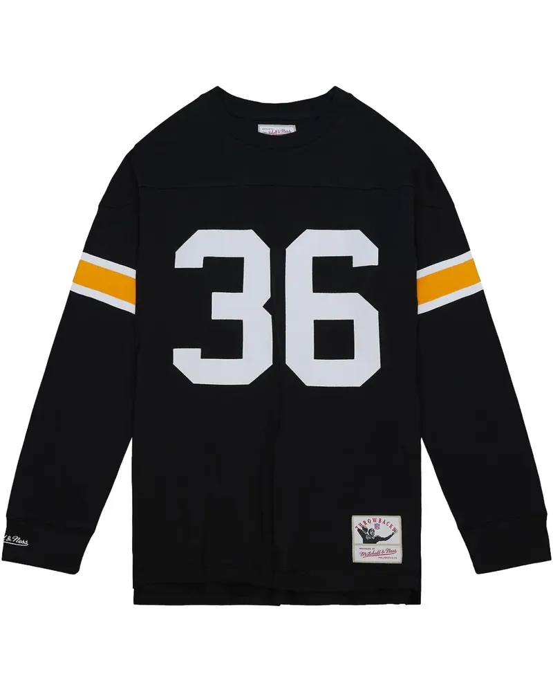 Mitchell & Ness 1996 Jerome Bettis Pittsburgh Steelers Name & Number "Black" T-Shirt - Schwarz Schwarz