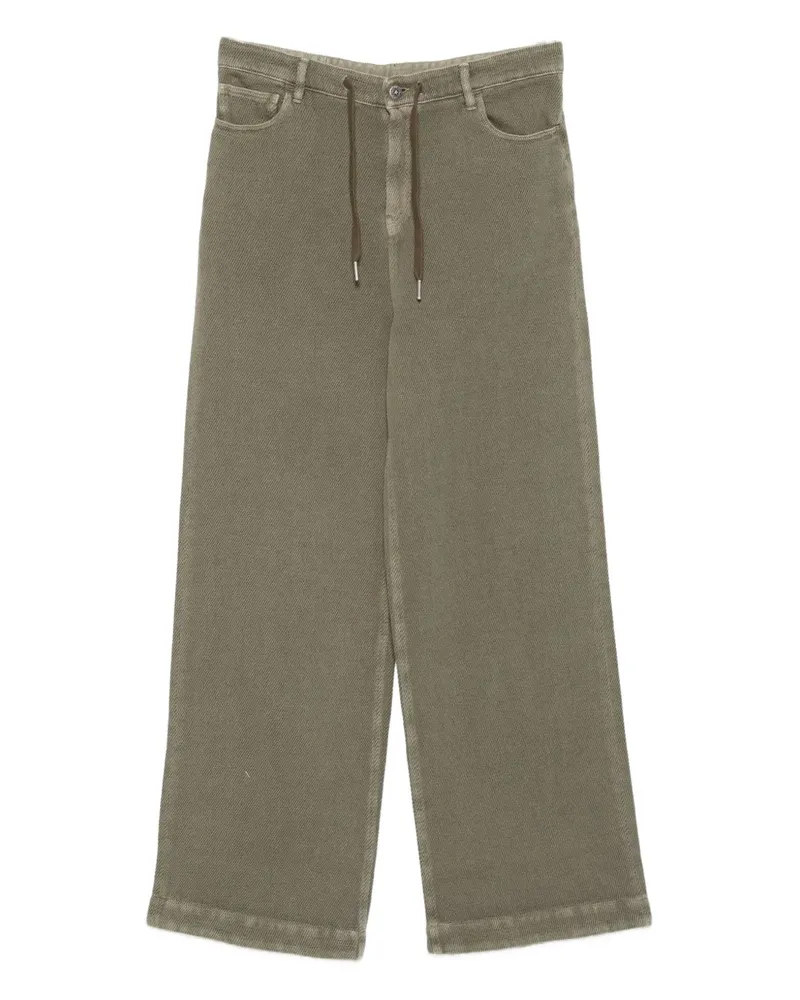 Golden Goose Wide-Leg-Jeans mit Kordelzug - Grün Grün