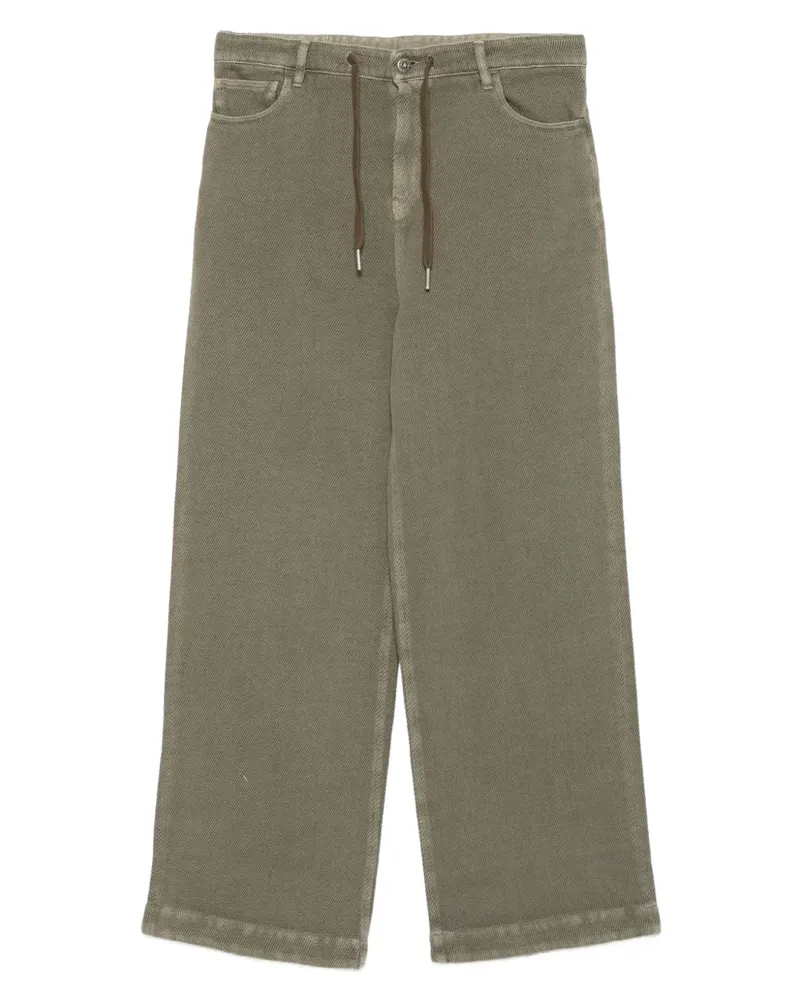 Golden Goose Wide-Leg-Jeans mit Kordelzug - Grün Grün