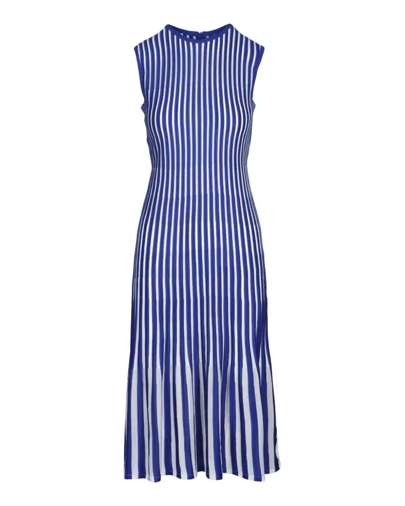 Akris striped sleeveless midi dress - Blau Blau