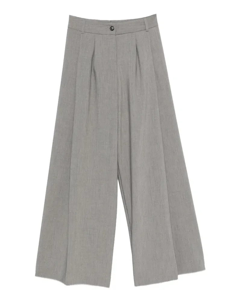 VICOLO pleat-detail wide-leg trousers - Grau Grau