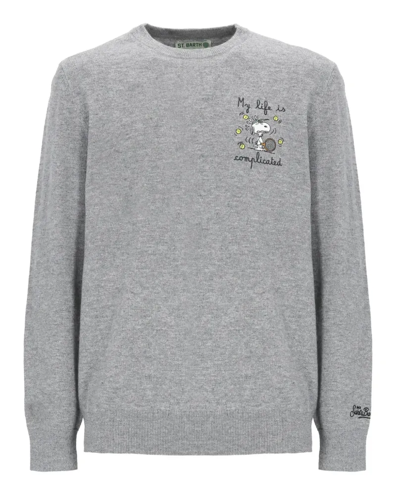 MC2 Saint Barth x Peanuts Snoopy embroidered sweater - Grau Grau
