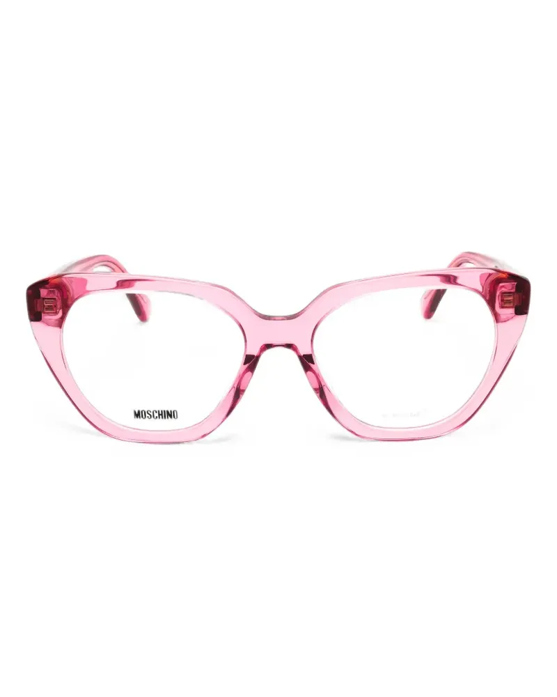 Moschino Brille mit Logo - Rosa Rosa