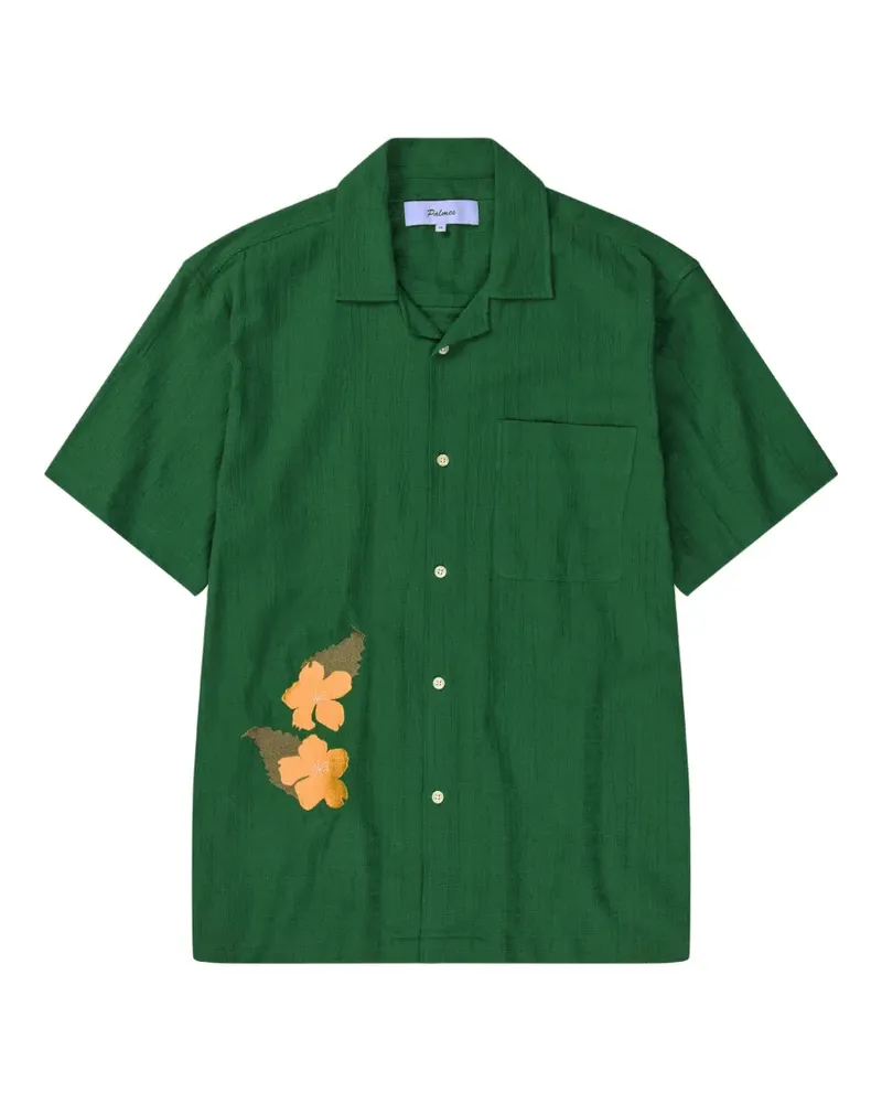 Palmes Hemd mit Blütenmuster - Grün Grün