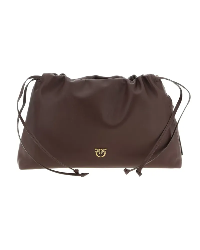 Pinko smooth leather clutch bag - Braun Braun