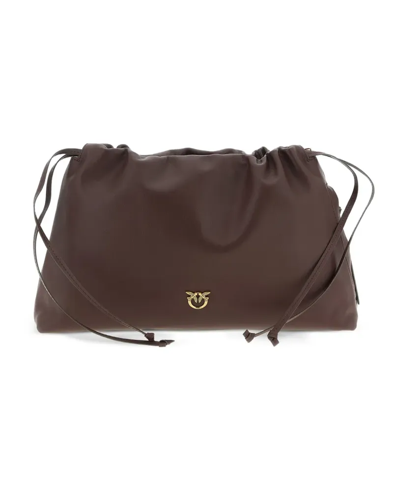 Pinko Clutch aus glattem Leder - Braun Braun